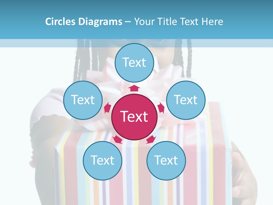 A Girl Holding A Present Box With A Pink Bow PowerPoint Template