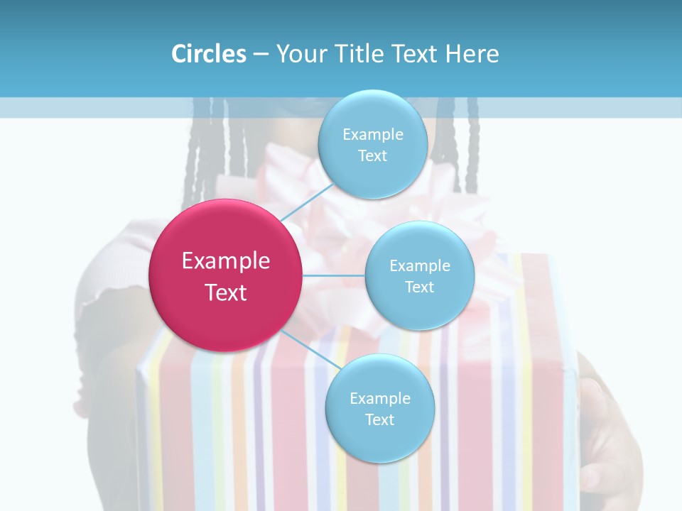 A Girl Holding A Present Box With A Pink Bow PowerPoint Template