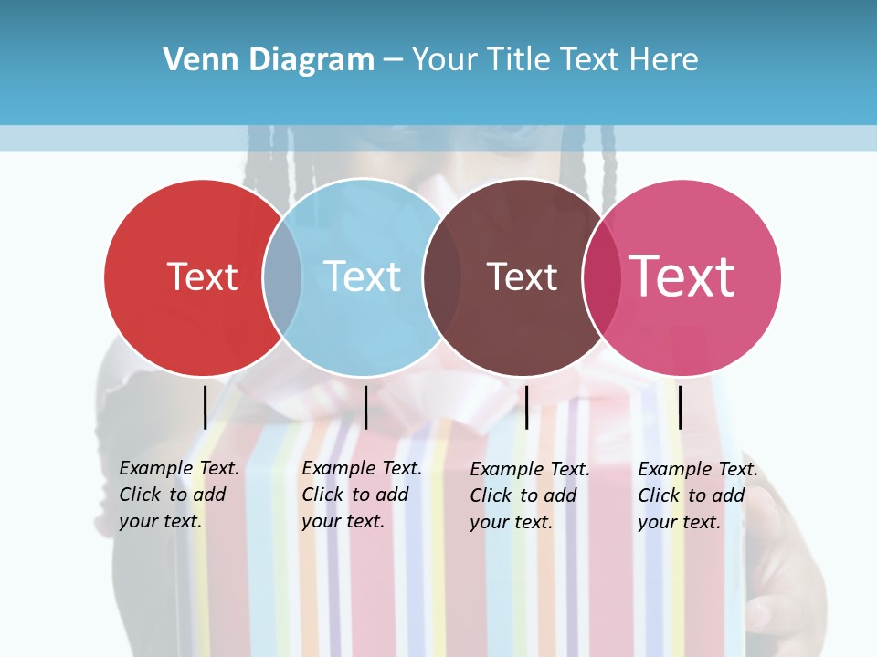 A Girl Holding A Present Box With A Pink Bow PowerPoint Template