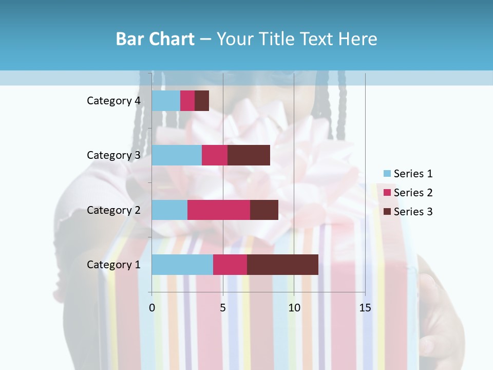 A Girl Holding A Present Box With A Pink Bow PowerPoint Template