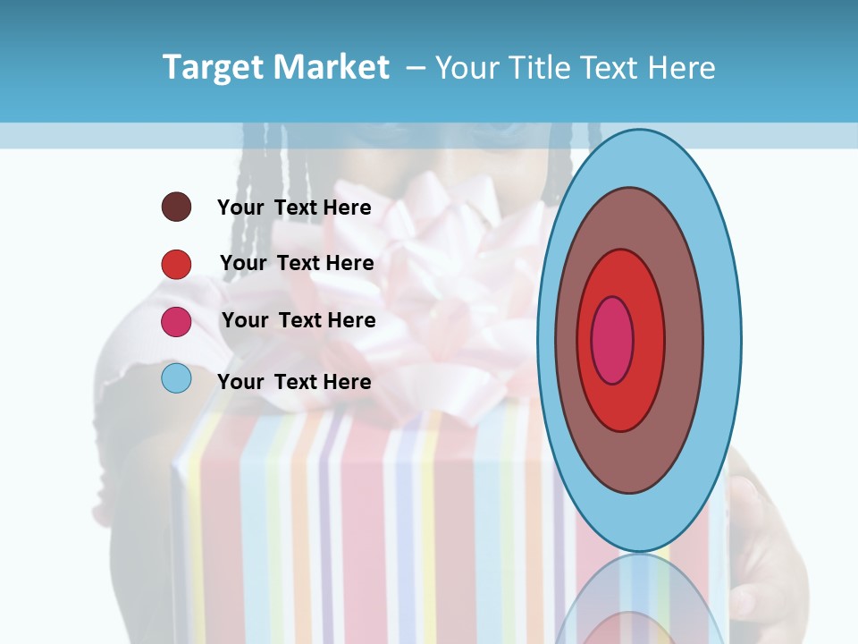 A Girl Holding A Present Box With A Pink Bow PowerPoint Template