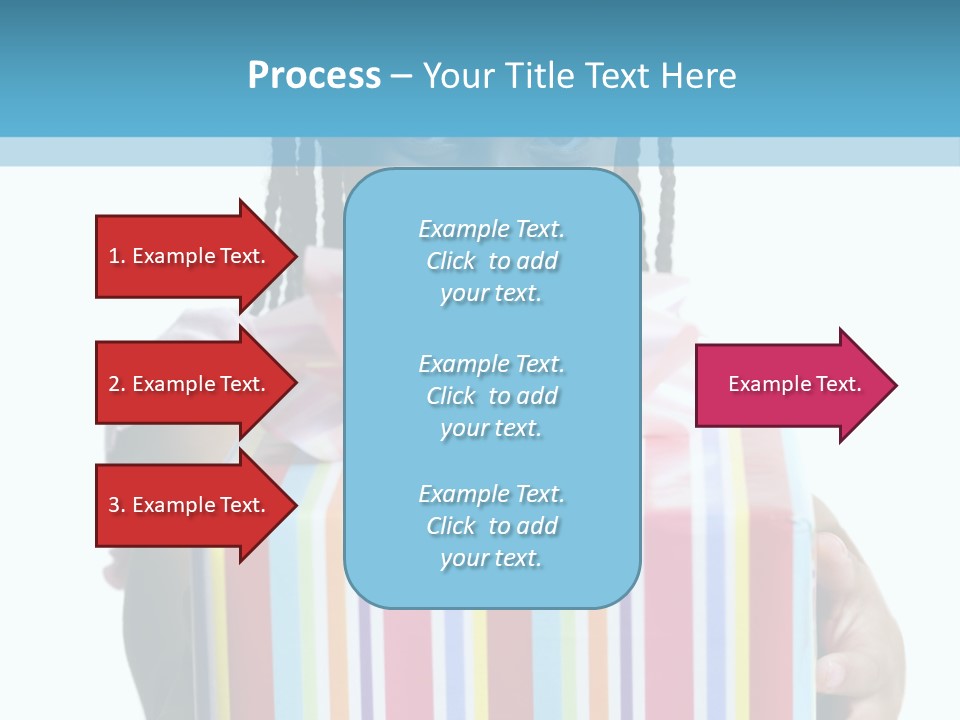 A Girl Holding A Present Box With A Pink Bow PowerPoint Template