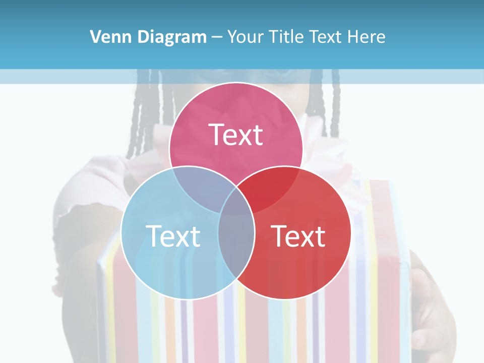 A Girl Holding A Present Box With A Pink Bow PowerPoint Template