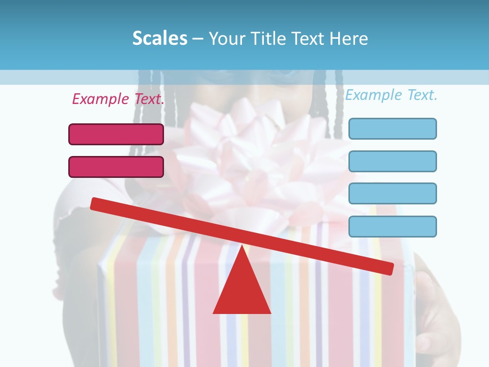 A Girl Holding A Present Box With A Pink Bow PowerPoint Template