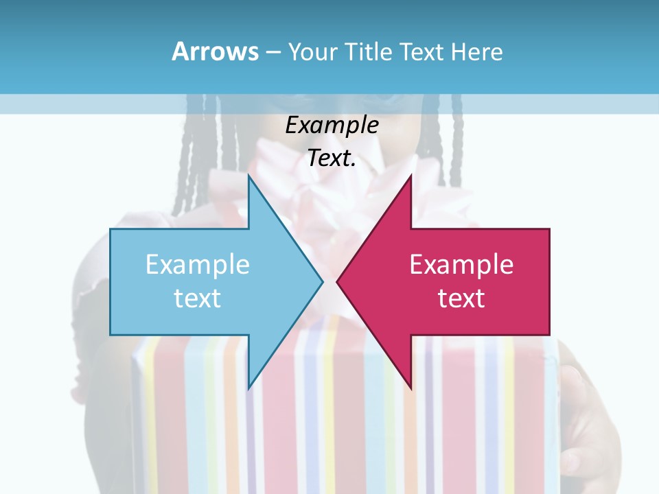 A Girl Holding A Present Box With A Pink Bow PowerPoint Template