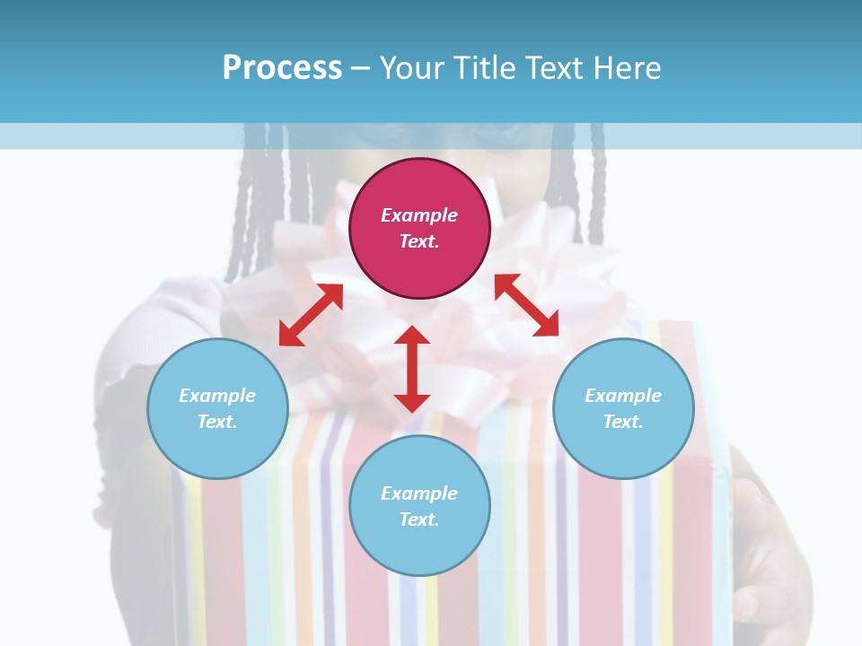 A Girl Holding A Present Box With A Pink Bow PowerPoint Template