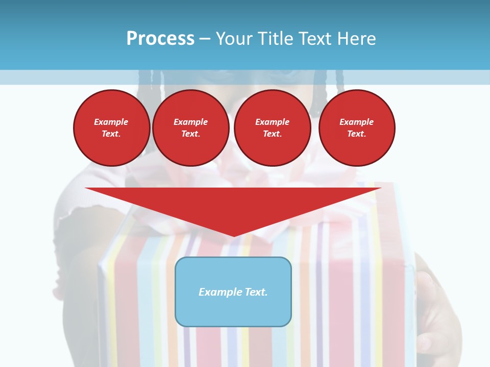 A Girl Holding A Present Box With A Pink Bow PowerPoint Template