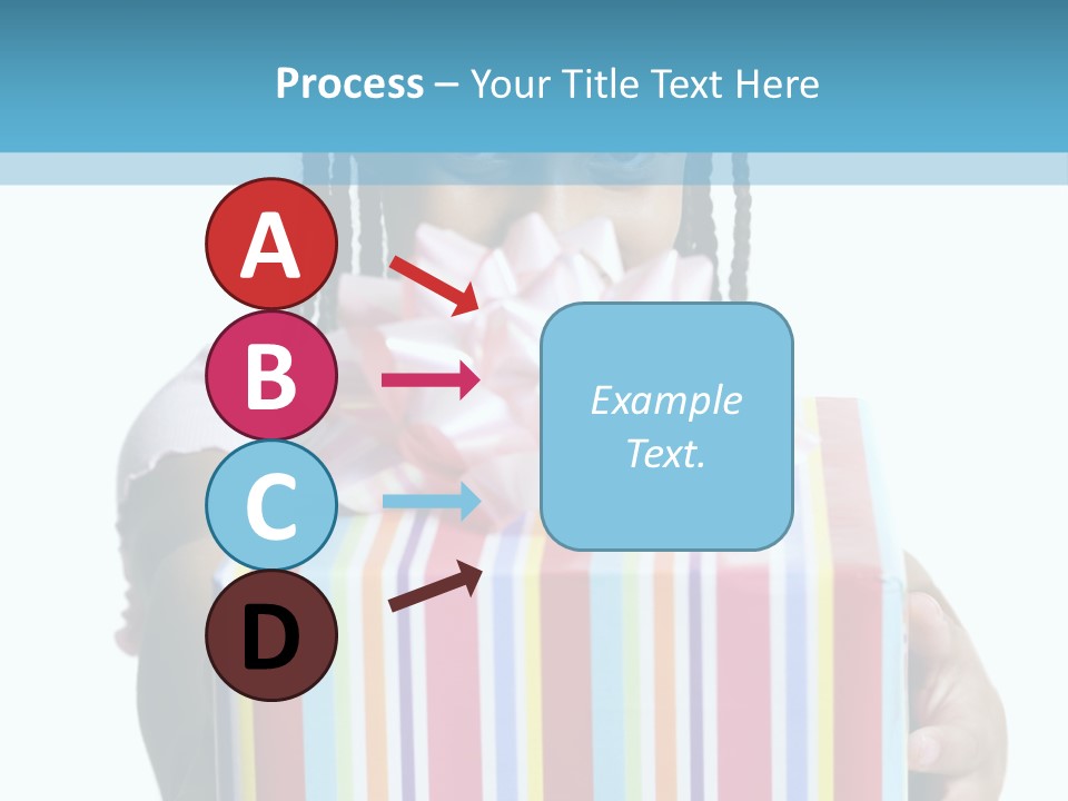 A Girl Holding A Present Box With A Pink Bow PowerPoint Template