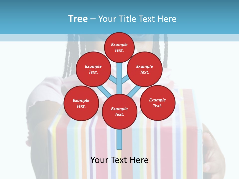 A Girl Holding A Present Box With A Pink Bow PowerPoint Template