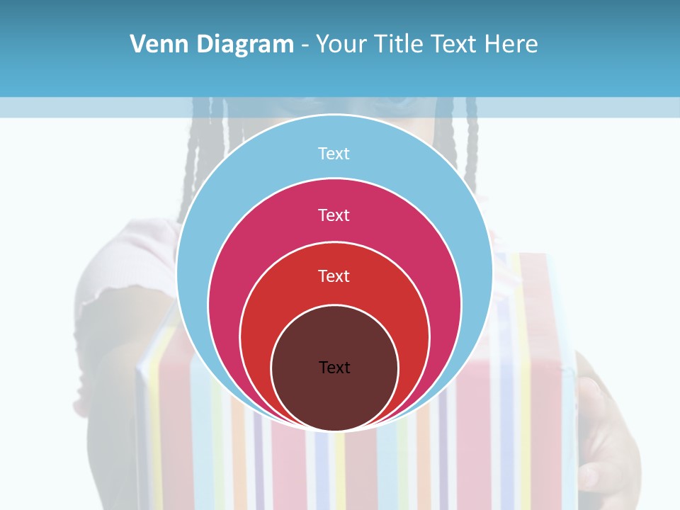 A Girl Holding A Present Box With A Pink Bow PowerPoint Template