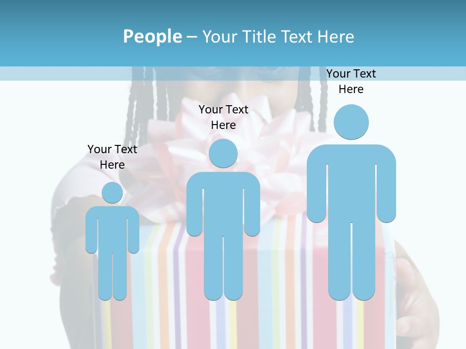 A Girl Holding A Present Box With A Pink Bow PowerPoint Template