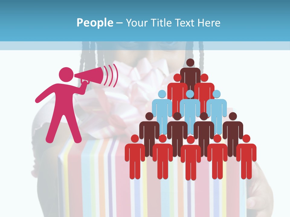 A Girl Holding A Present Box With A Pink Bow PowerPoint Template