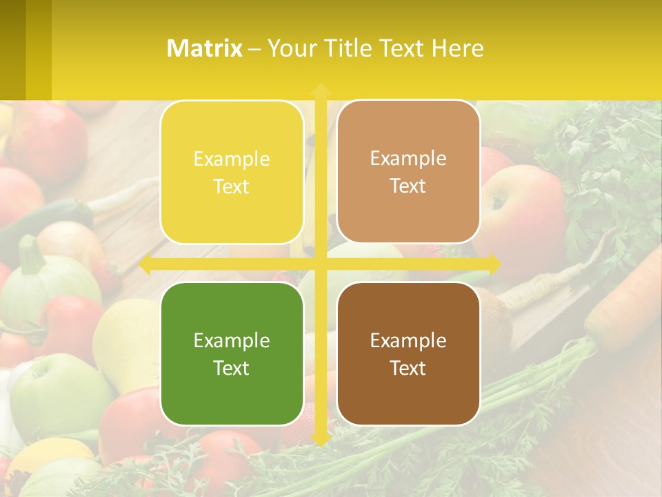 A Wooden Table Topped With Lots Of Fruits And Vegetables PowerPoint Template