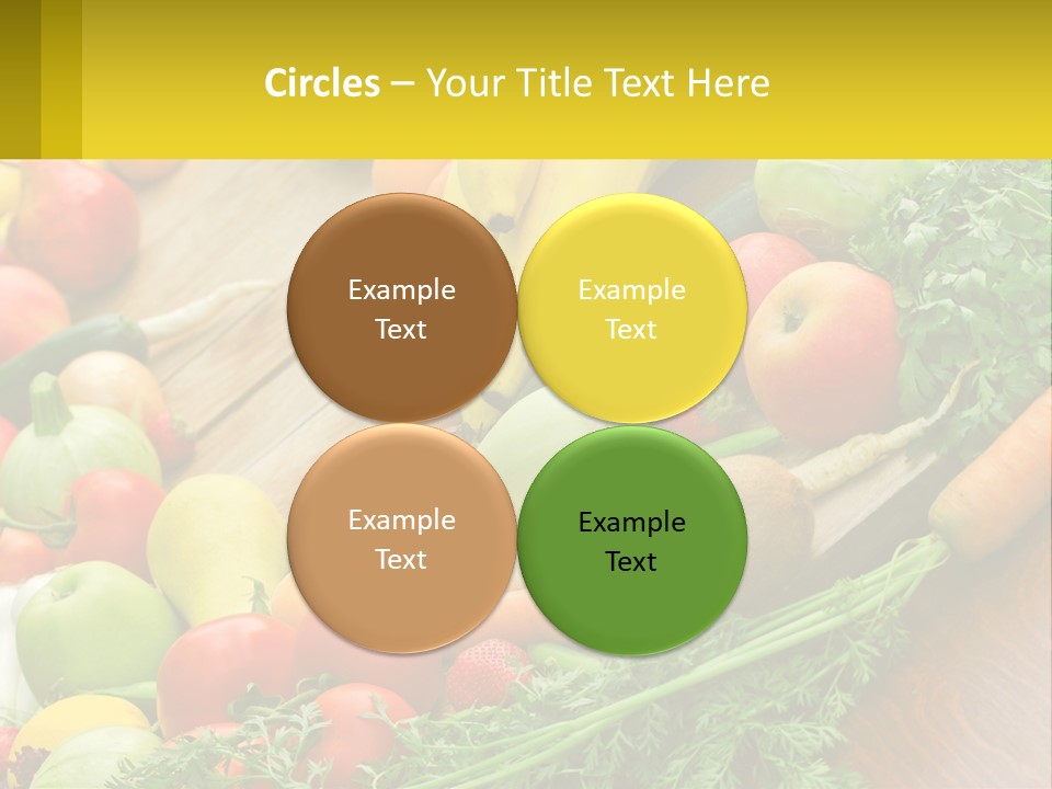 A Wooden Table Topped With Lots Of Fruits And Vegetables PowerPoint Template