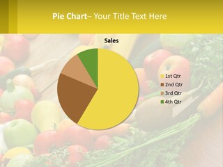 A Wooden Table Topped With Lots Of Fruits And Vegetables PowerPoint Template