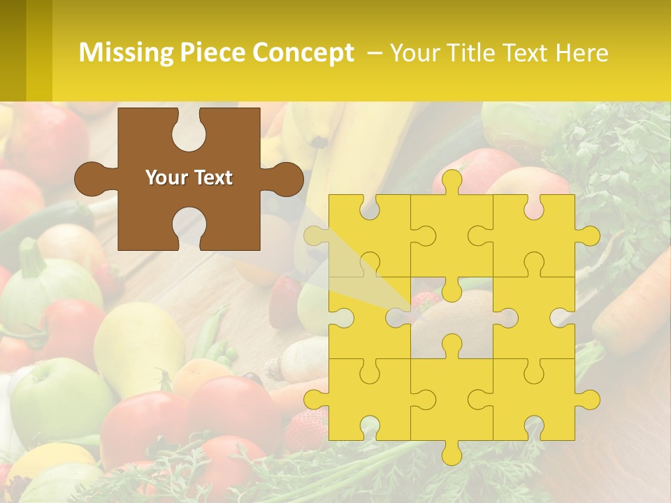 A Wooden Table Topped With Lots Of Fruits And Vegetables PowerPoint Template