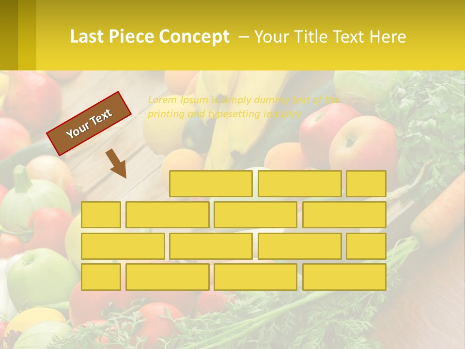 A Wooden Table Topped With Lots Of Fruits And Vegetables PowerPoint Template