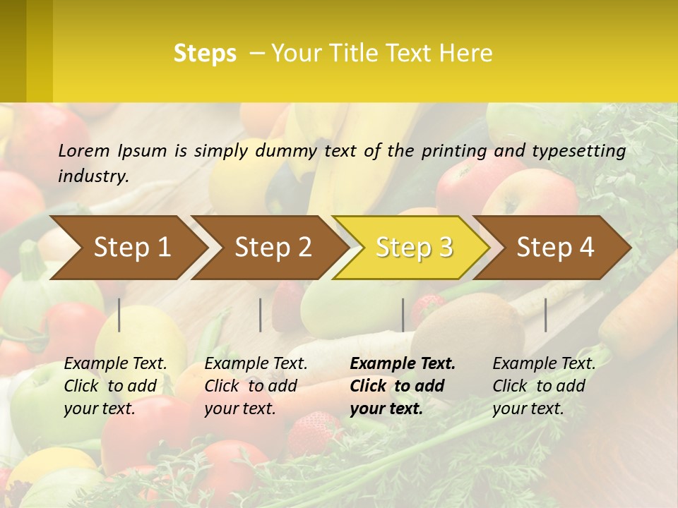 A Wooden Table Topped With Lots Of Fruits And Vegetables PowerPoint Template