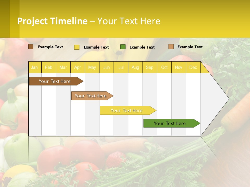 A Wooden Table Topped With Lots Of Fruits And Vegetables PowerPoint Template