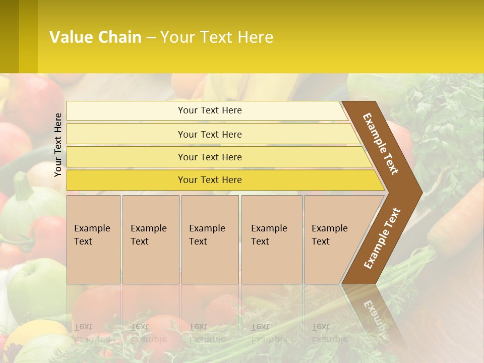 A Wooden Table Topped With Lots Of Fruits And Vegetables PowerPoint Template