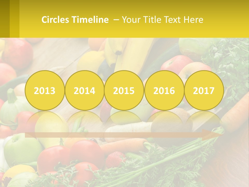 A Wooden Table Topped With Lots Of Fruits And Vegetables PowerPoint Template