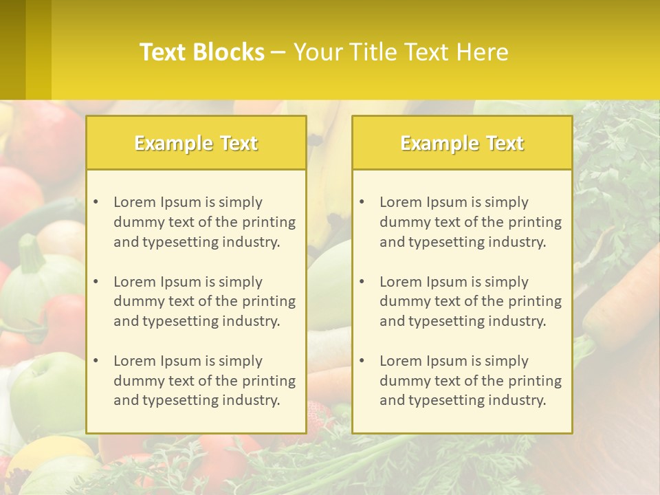A Wooden Table Topped With Lots Of Fruits And Vegetables PowerPoint Template