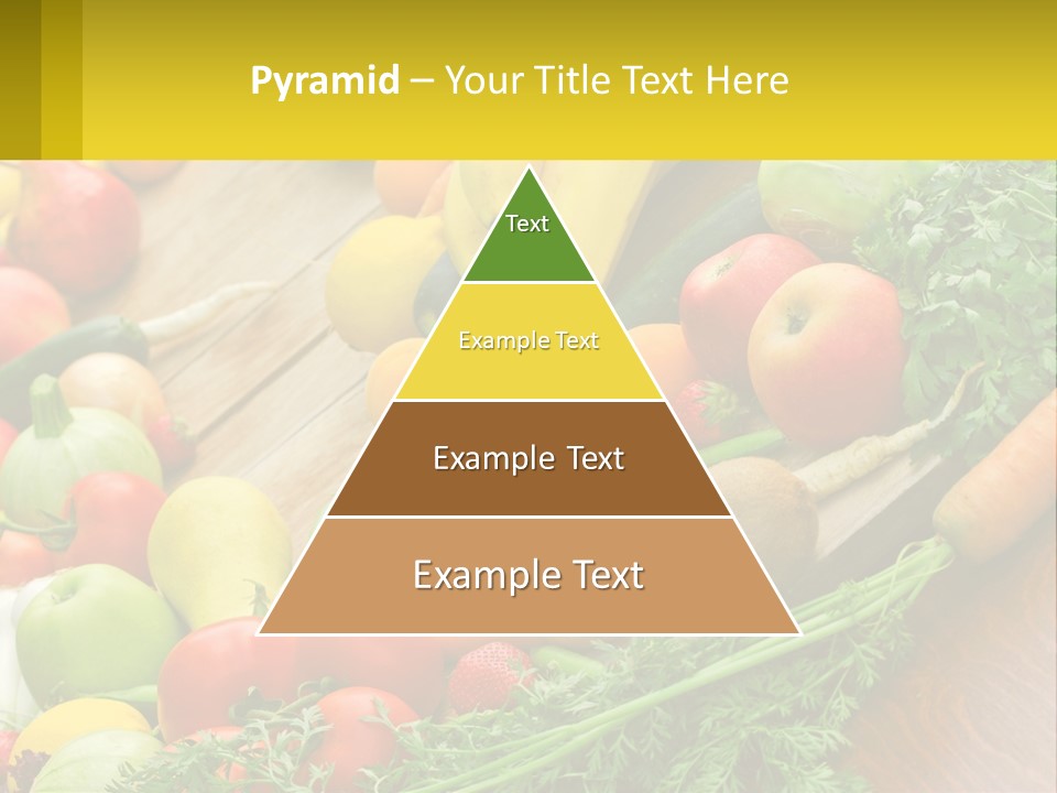 A Wooden Table Topped With Lots Of Fruits And Vegetables PowerPoint Template