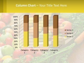 A Wooden Table Topped With Lots Of Fruits And Vegetables PowerPoint Template