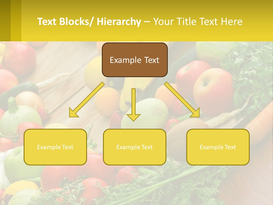 A Wooden Table Topped With Lots Of Fruits And Vegetables PowerPoint Template