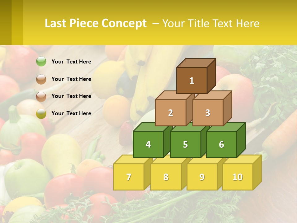 A Wooden Table Topped With Lots Of Fruits And Vegetables PowerPoint Template