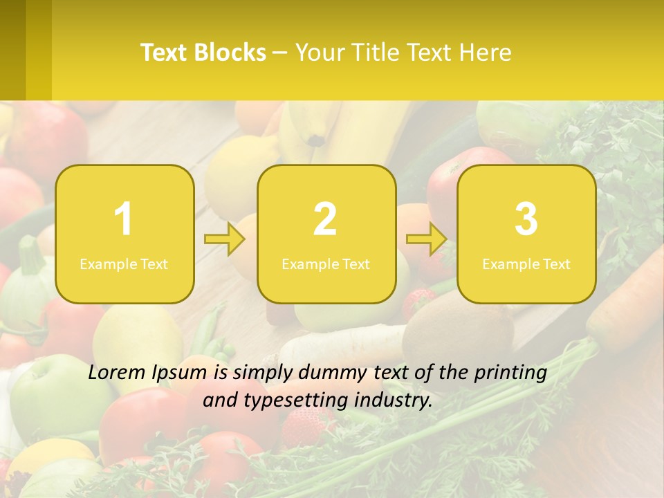 A Wooden Table Topped With Lots Of Fruits And Vegetables PowerPoint Template