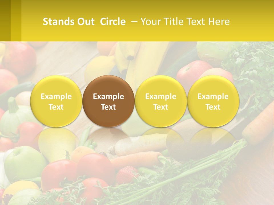 A Wooden Table Topped With Lots Of Fruits And Vegetables PowerPoint Template