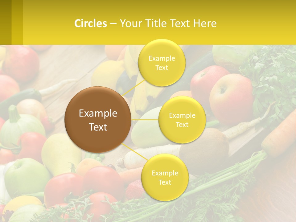 A Wooden Table Topped With Lots Of Fruits And Vegetables PowerPoint Template