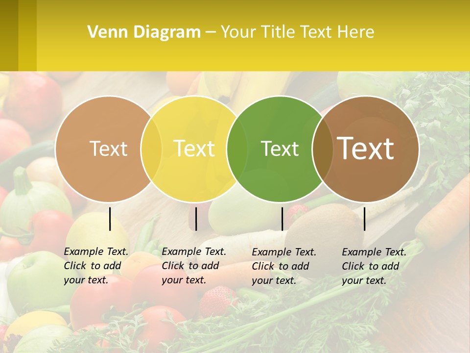 A Wooden Table Topped With Lots Of Fruits And Vegetables PowerPoint Template