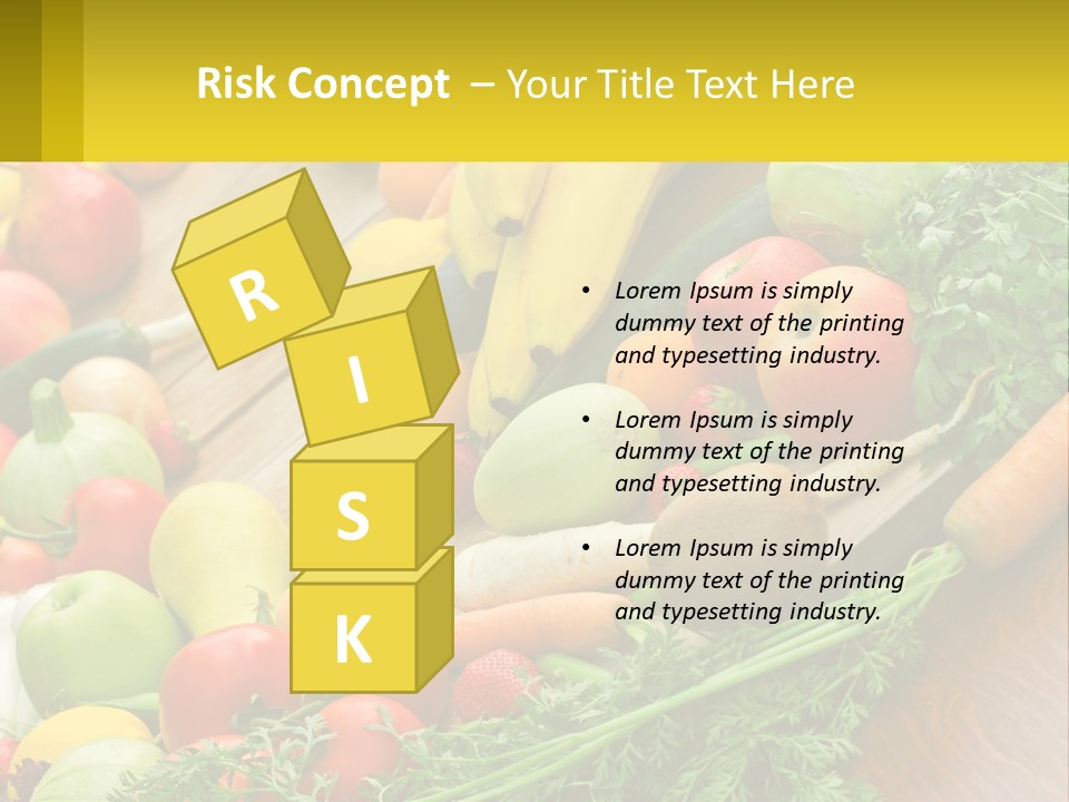 A Wooden Table Topped With Lots Of Fruits And Vegetables PowerPoint Template