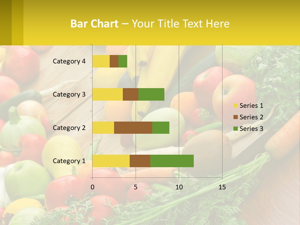 A Wooden Table Topped With Lots Of Fruits And Vegetables PowerPoint Template