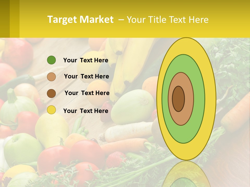 A Wooden Table Topped With Lots Of Fruits And Vegetables PowerPoint Template