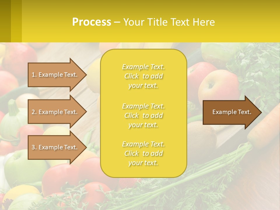 A Wooden Table Topped With Lots Of Fruits And Vegetables PowerPoint Template