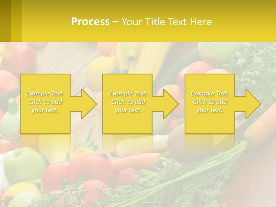 A Wooden Table Topped With Lots Of Fruits And Vegetables PowerPoint Template