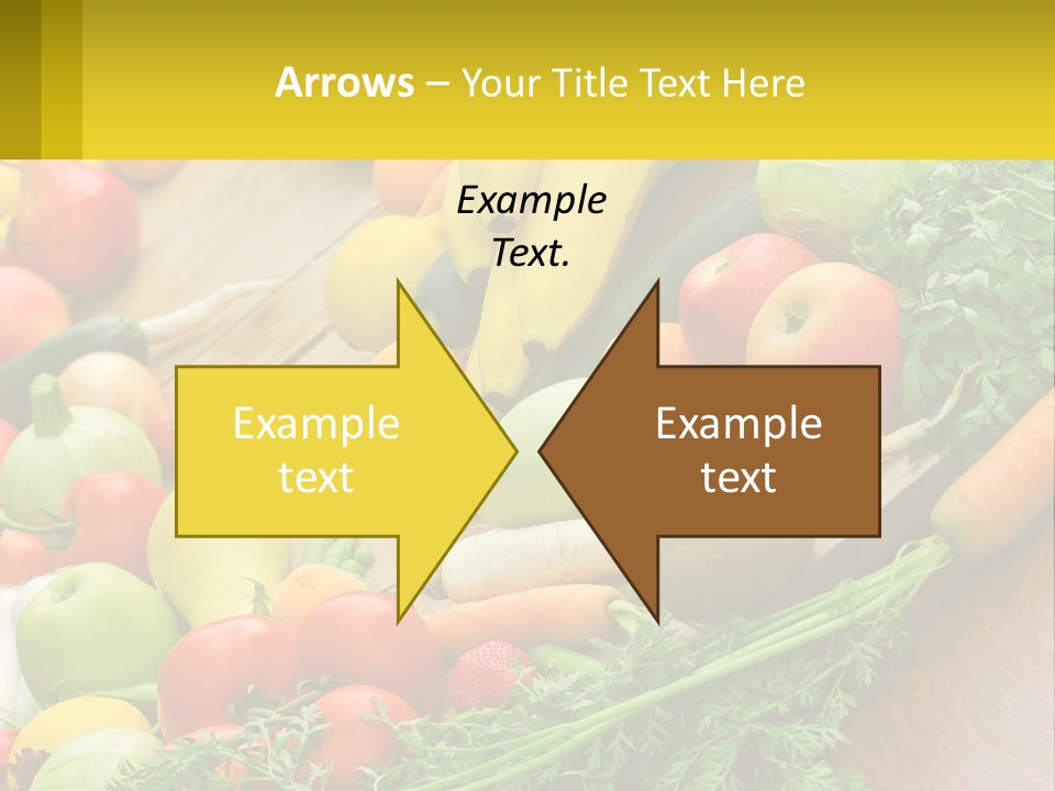 A Wooden Table Topped With Lots Of Fruits And Vegetables PowerPoint Template