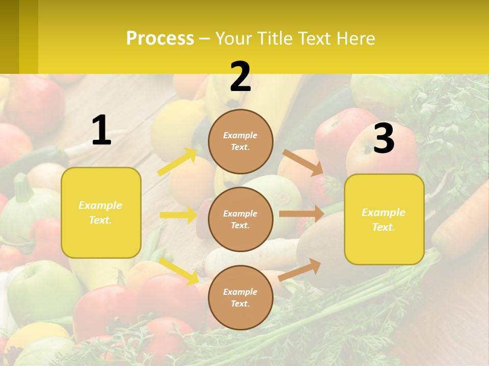 A Wooden Table Topped With Lots Of Fruits And Vegetables PowerPoint Template