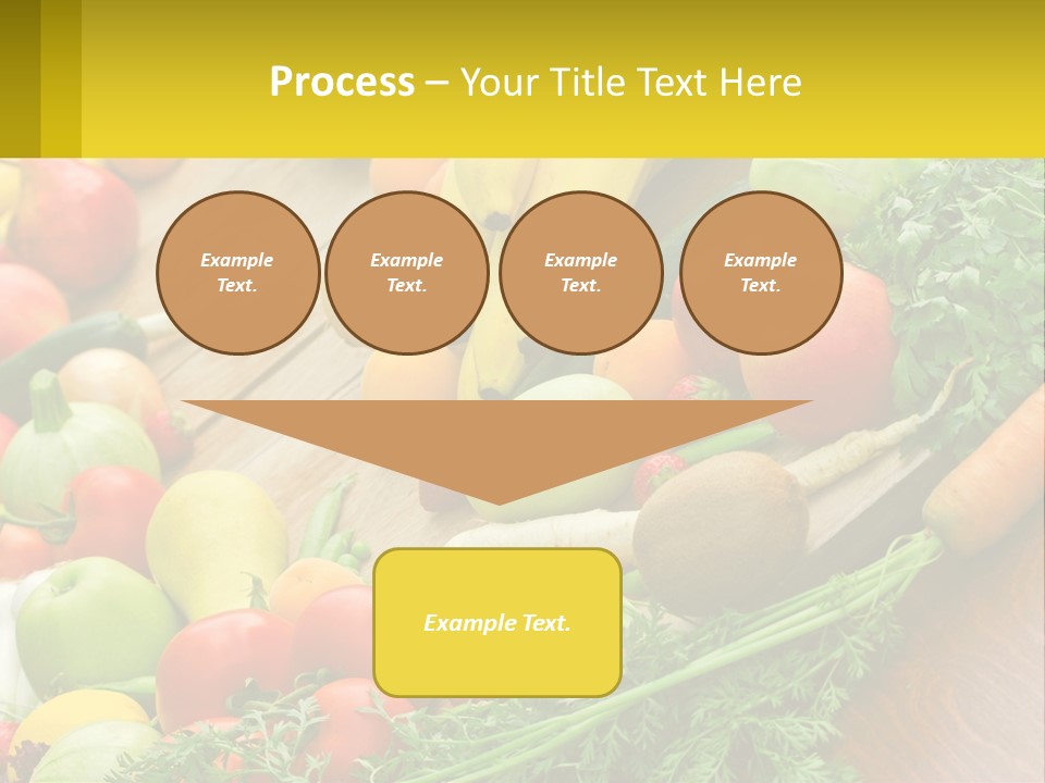 A Wooden Table Topped With Lots Of Fruits And Vegetables PowerPoint Template