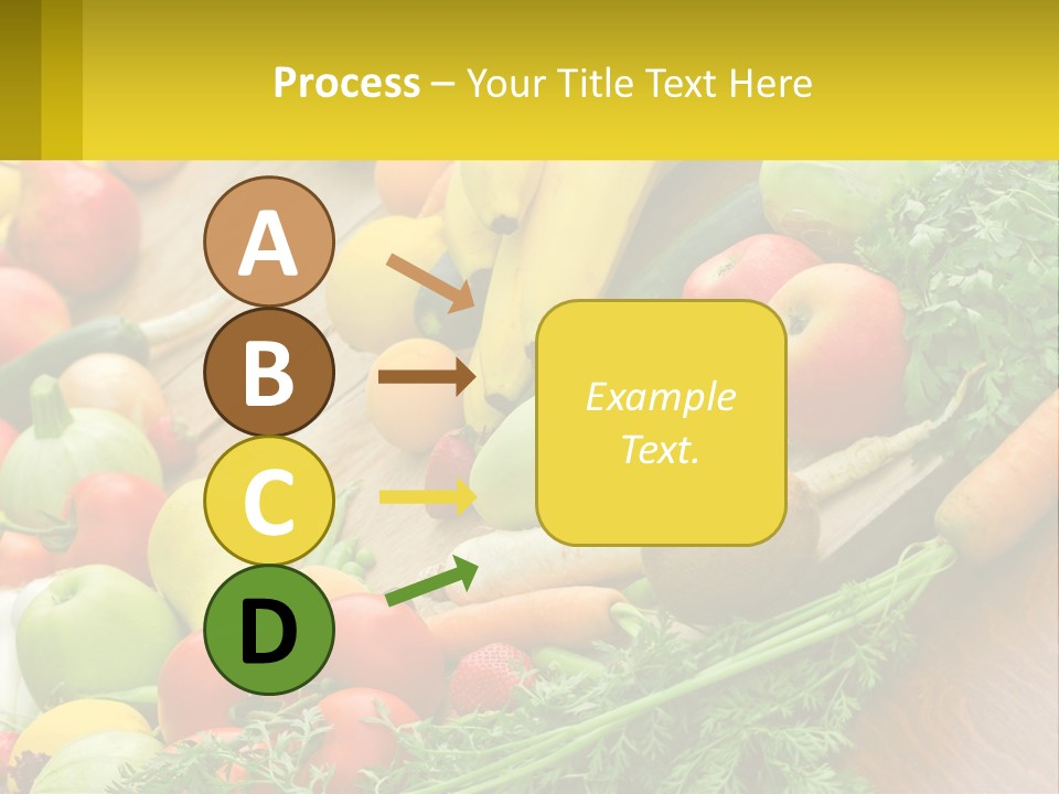 A Wooden Table Topped With Lots Of Fruits And Vegetables PowerPoint Template