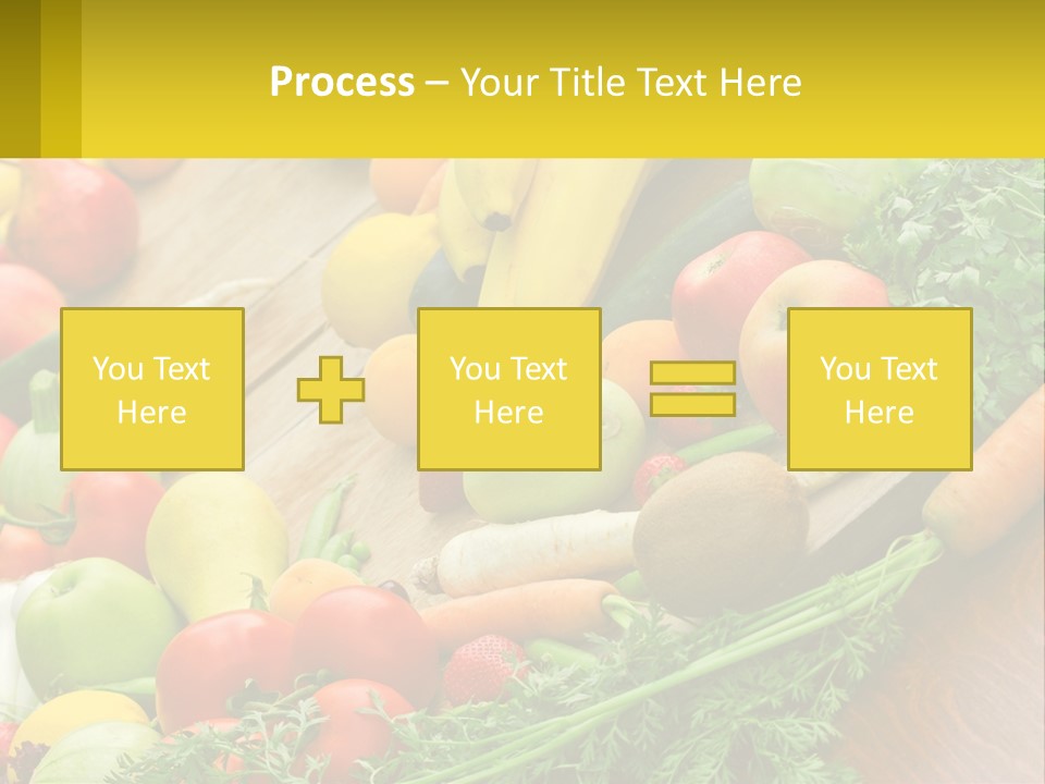 A Wooden Table Topped With Lots Of Fruits And Vegetables PowerPoint Template