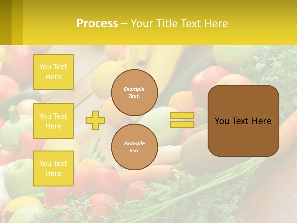A Wooden Table Topped With Lots Of Fruits And Vegetables PowerPoint Template