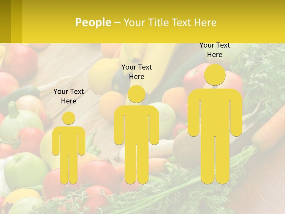A Wooden Table Topped With Lots Of Fruits And Vegetables PowerPoint Template
