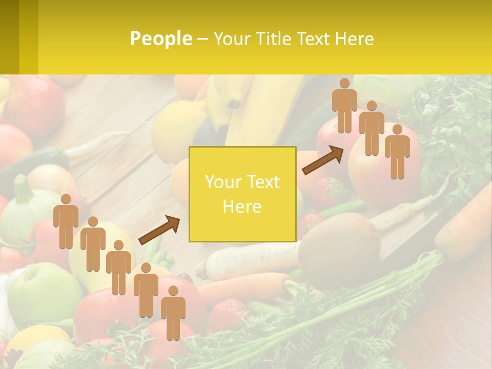 A Wooden Table Topped With Lots Of Fruits And Vegetables PowerPoint Template