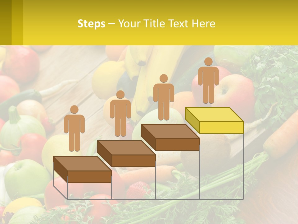 A Wooden Table Topped With Lots Of Fruits And Vegetables PowerPoint Template