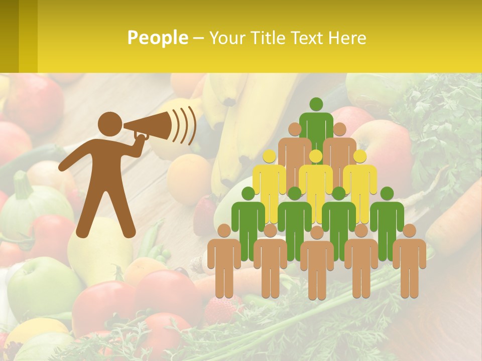 A Wooden Table Topped With Lots Of Fruits And Vegetables PowerPoint Template