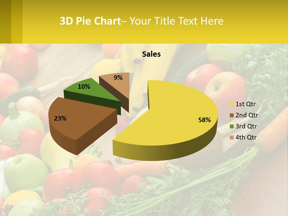 A Wooden Table Topped With Lots Of Fruits And Vegetables PowerPoint Template